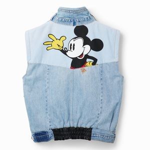 Desigual Mickey Mouse Icon denim vest XS EUC wore once